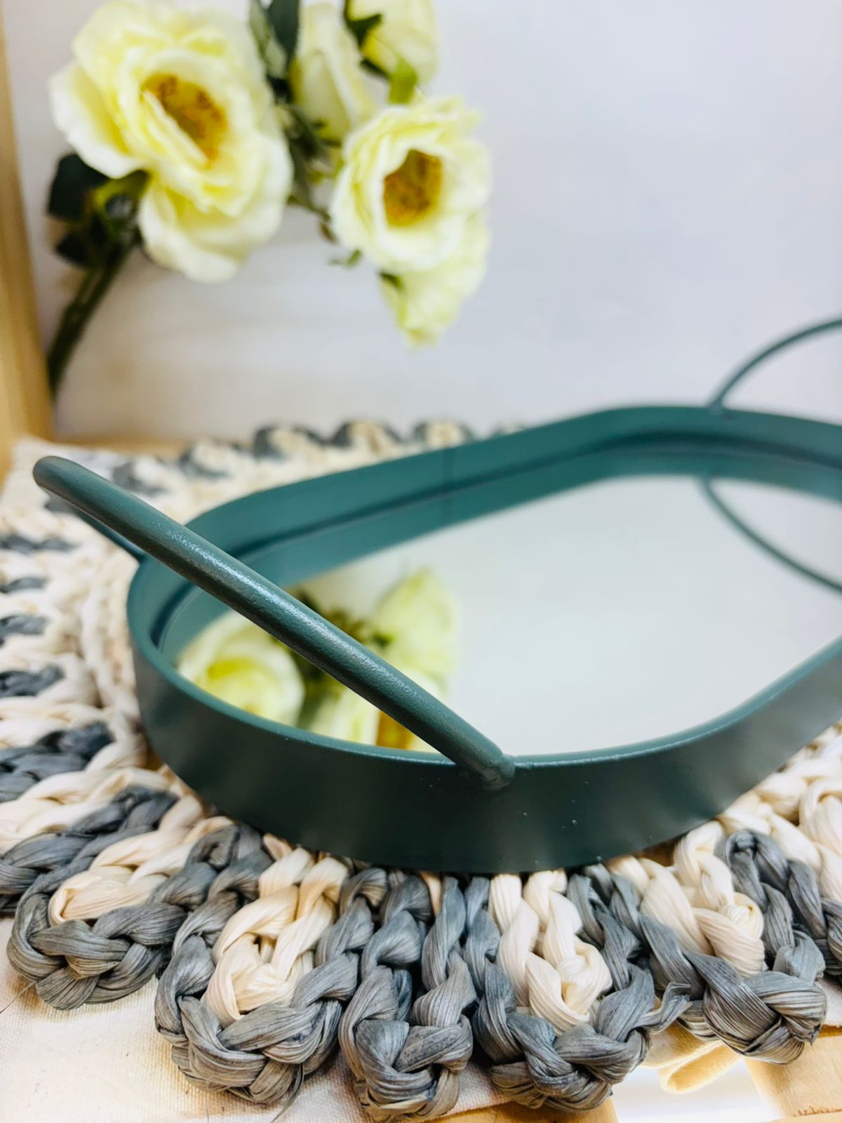 Bandeja Espejada con Hierro Verde