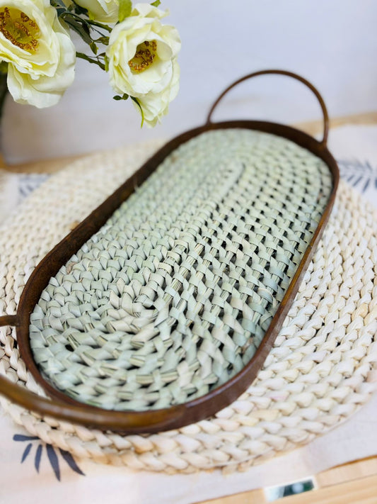 Bandeja de Fibras Naturales y Óxido