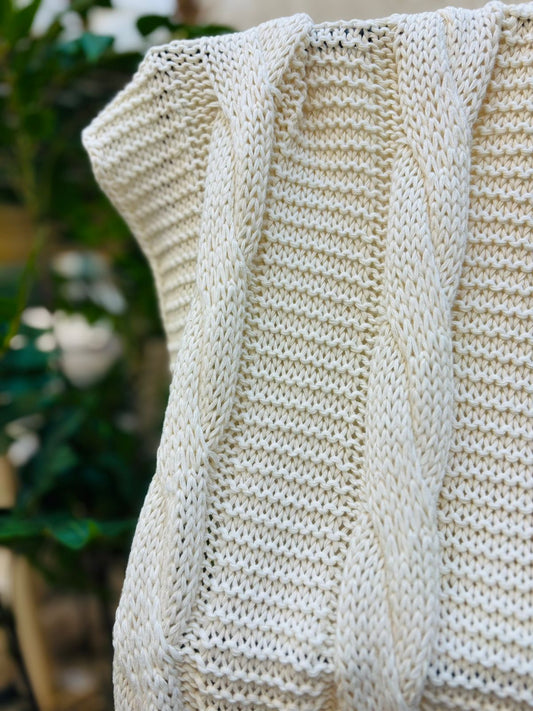 Manta / Pie de cama de algodón