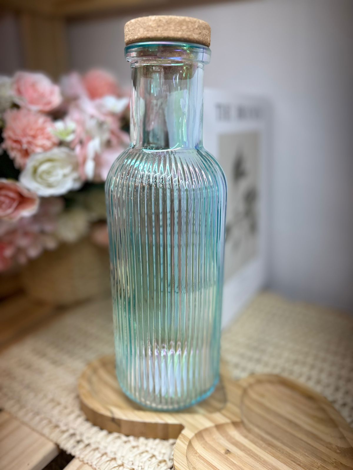 Botella Tornasolada Celeste