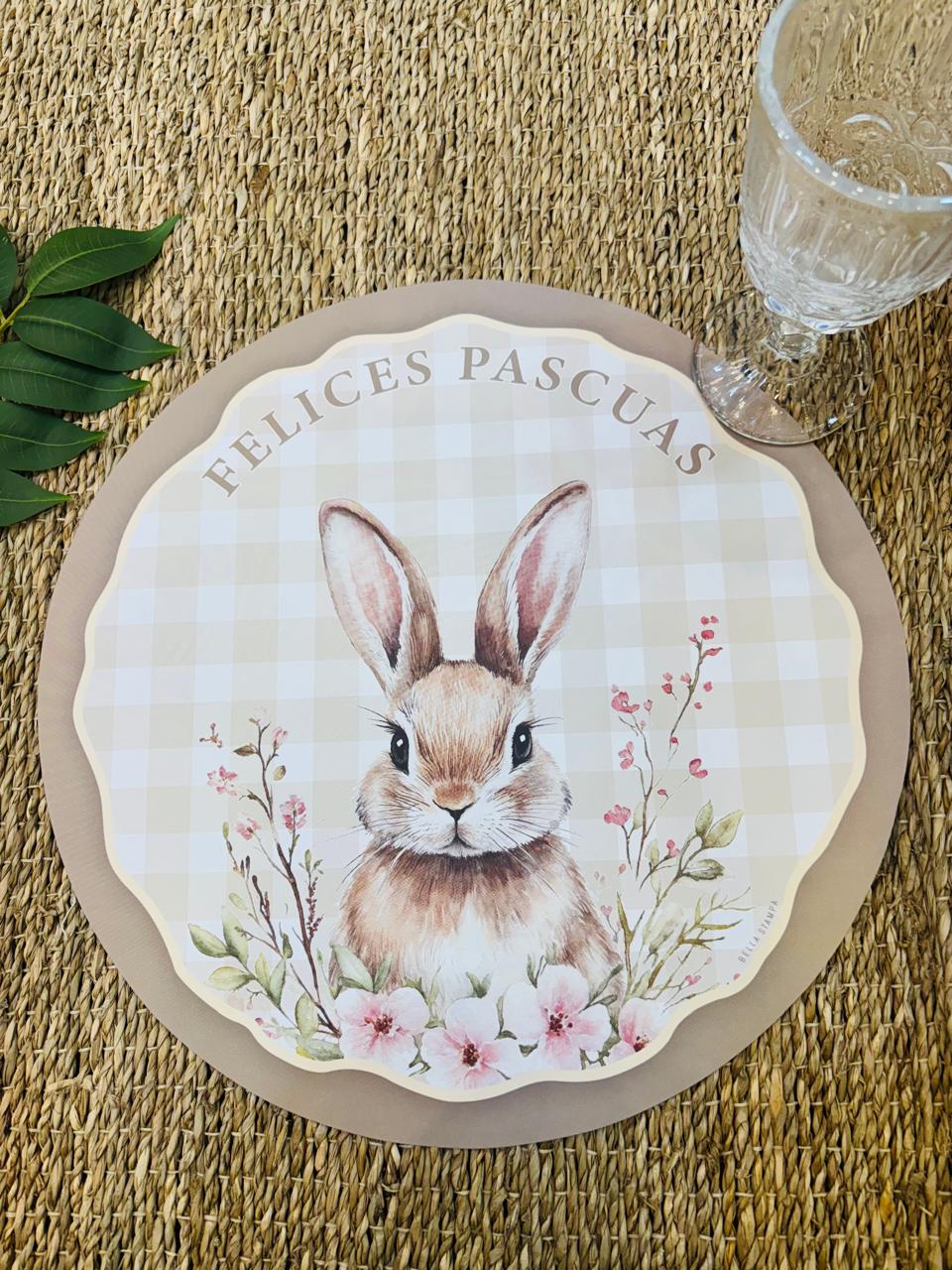 Plato de Sitio Conejo Pascuas x 12