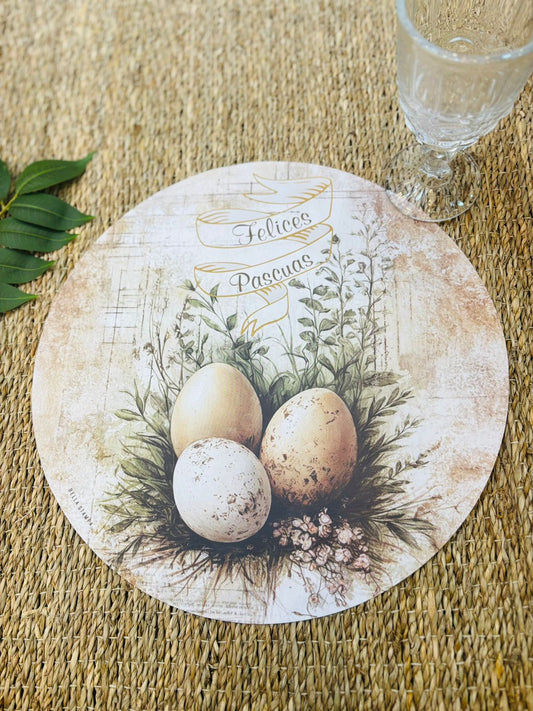 Plato de Sitio Huevos Pascuas x 12