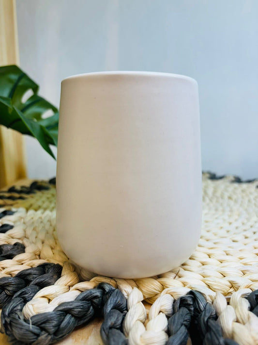 Vaso Porta Cepillo Blanco