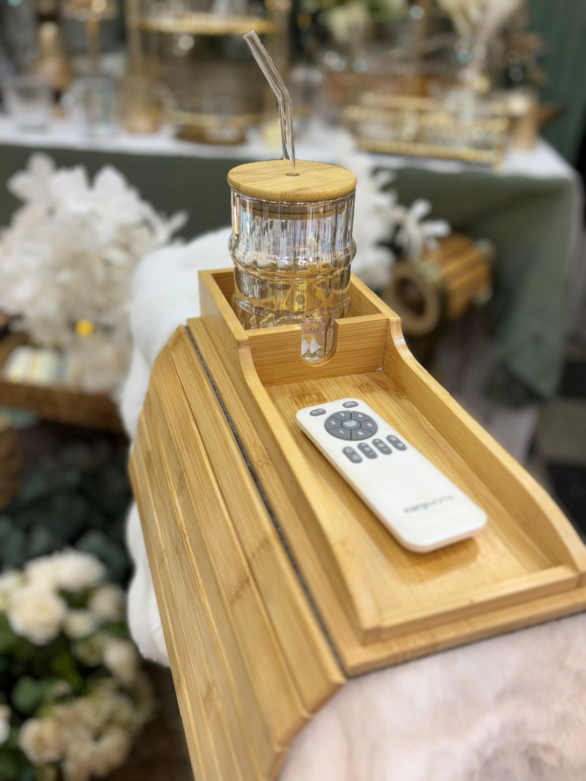 Bandeja flexible para sillon bambu