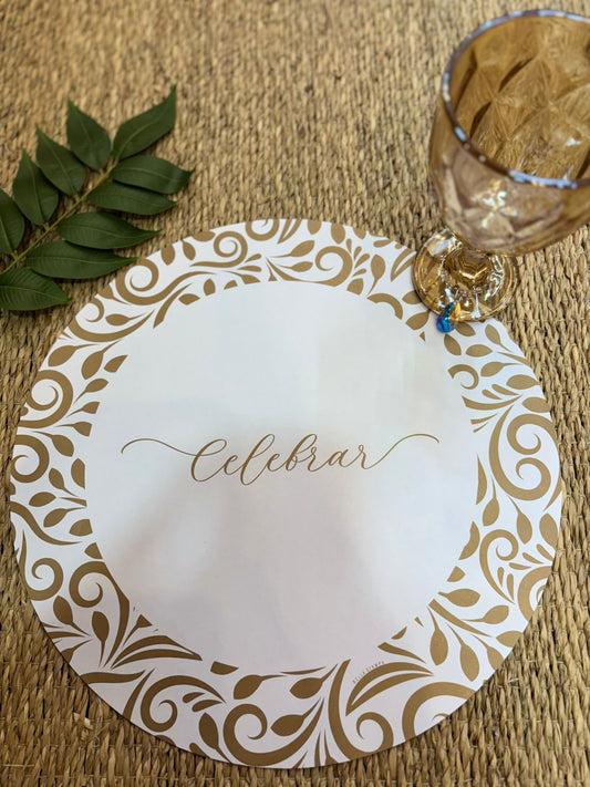 Plato de Sitio Arabescos Oro x 12