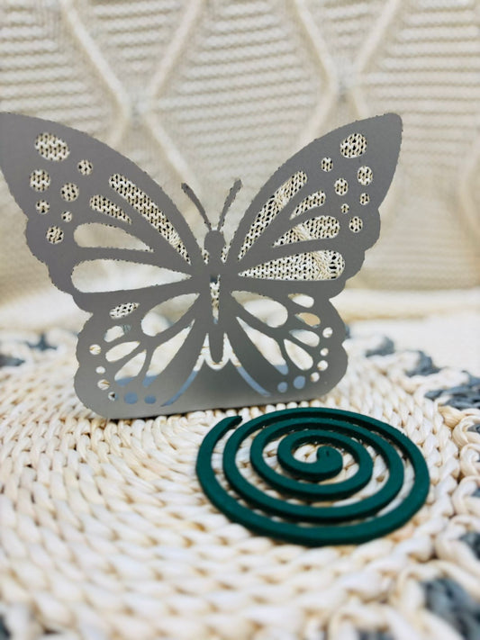 Porta Espiral de Mariposa de Plata