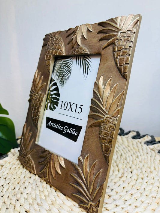 Portaretrato Vintage Piña Dorado