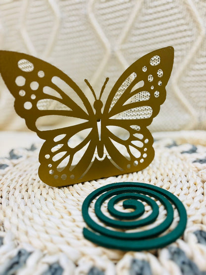 Porta Espiral de Mariposa Dorado