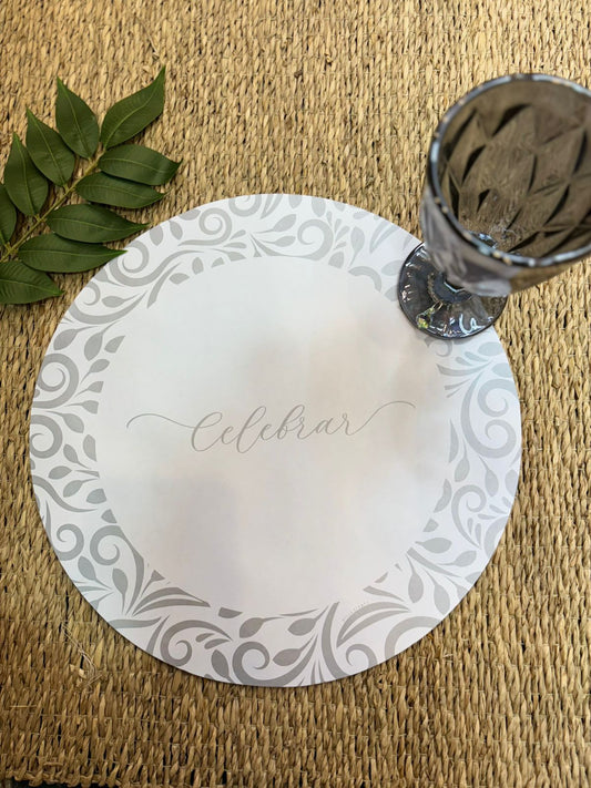 Plato de Sitio Arabescos Plata x 12