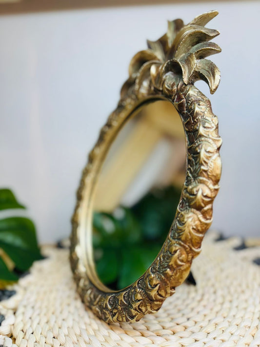 Espejo Vintage Piña Dorado