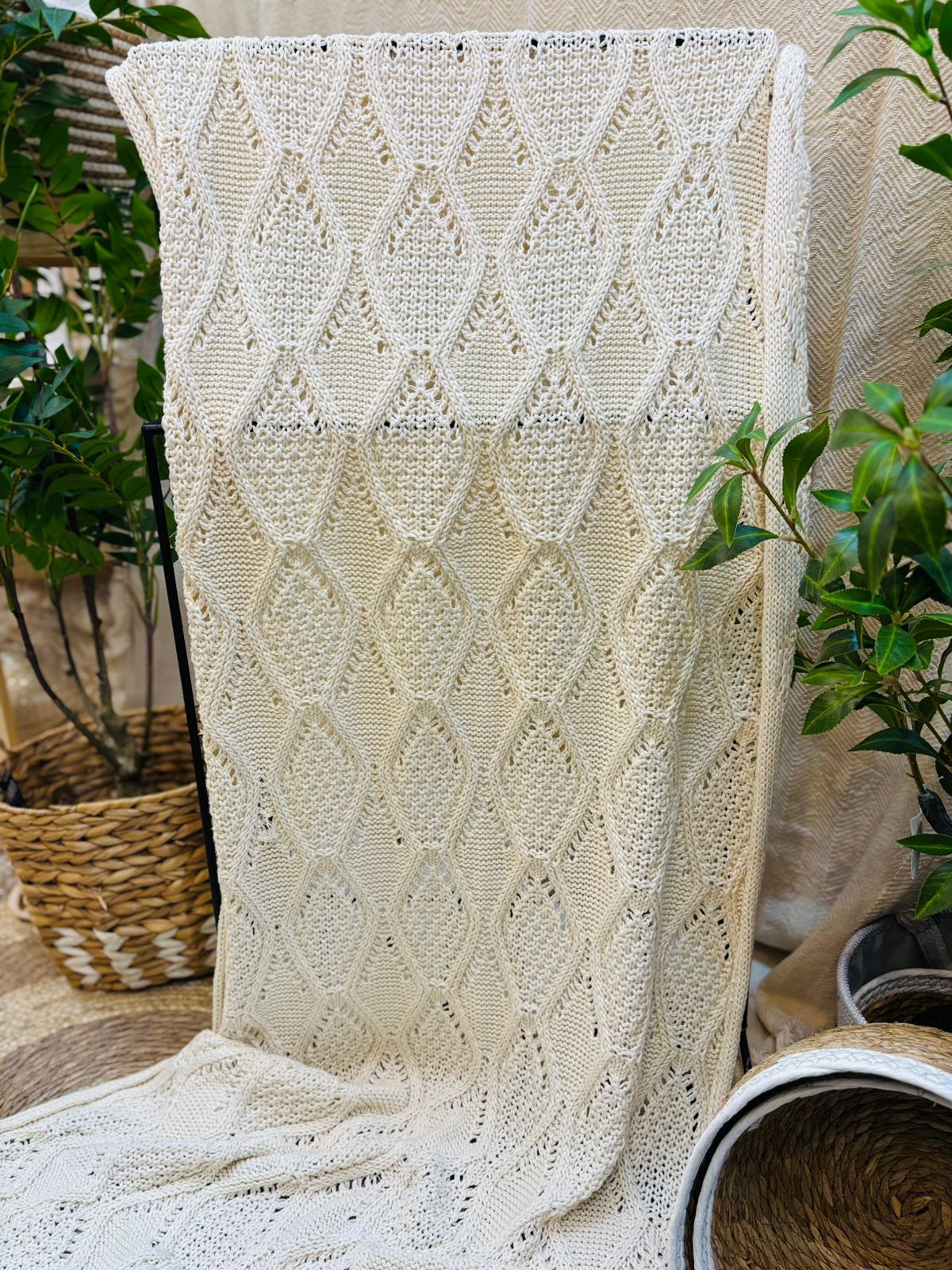 Manta / Pie de cama de algodón