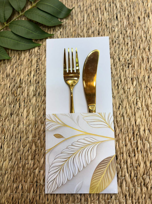 Porta Cubiertos Hojas de Otoño x 24