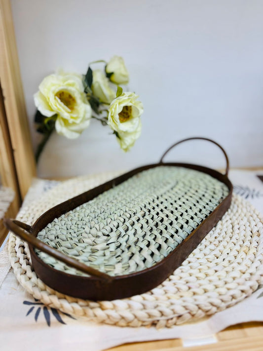 Bandeja de Fibras Naturales y Óxido