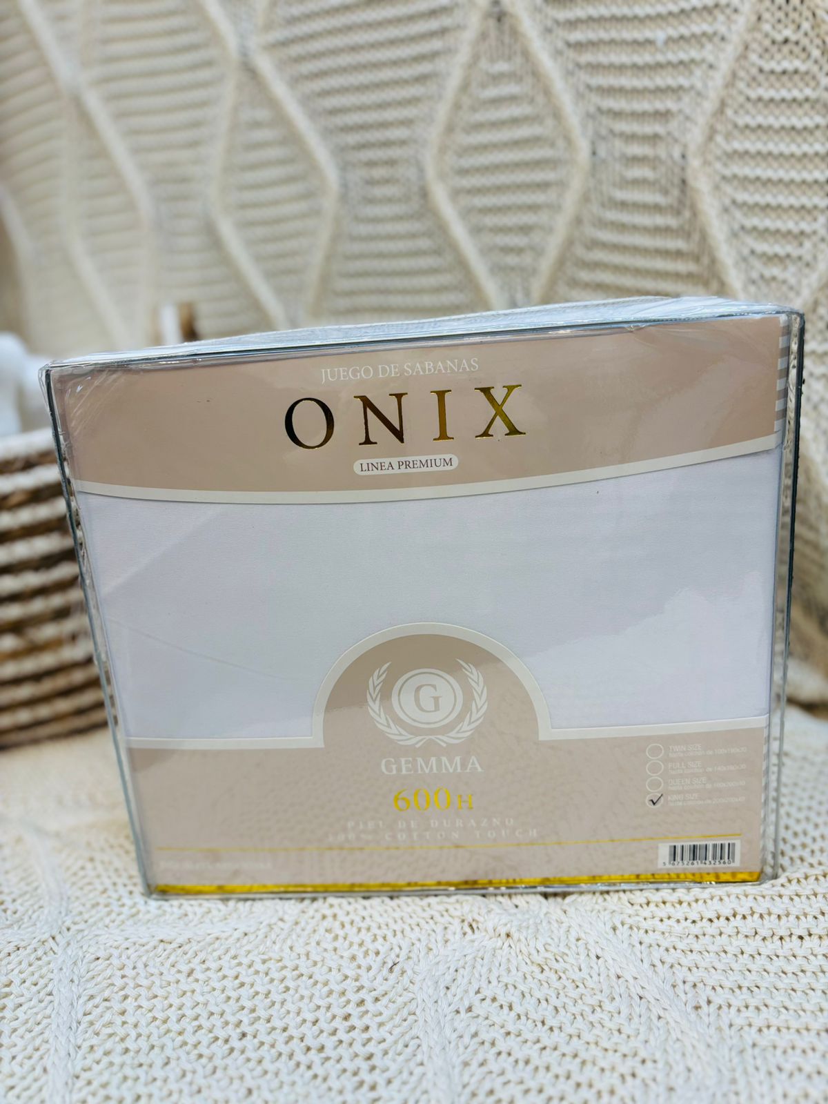 Set de Sábanas Onix Blanca 4 Piezas