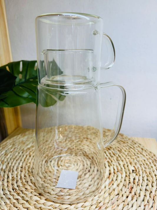 Jarra de Vidrio con Vaso
