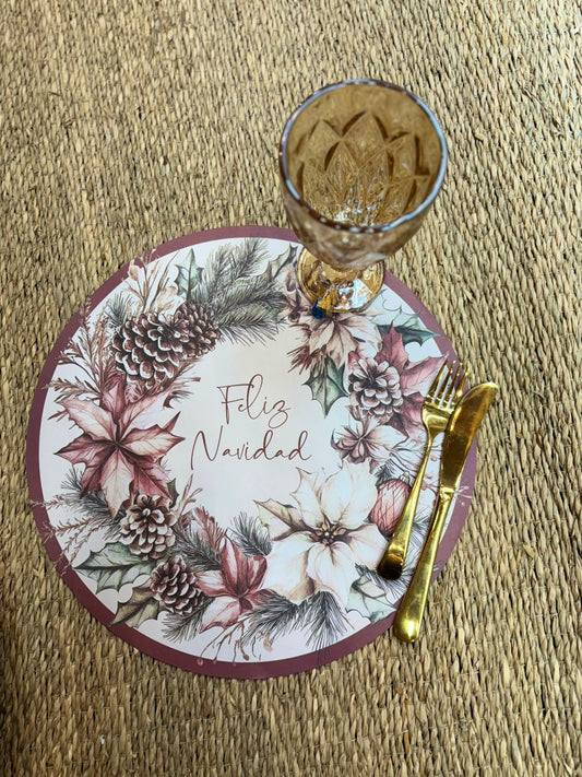 Plato de Sitio Corona Navideña x 12
