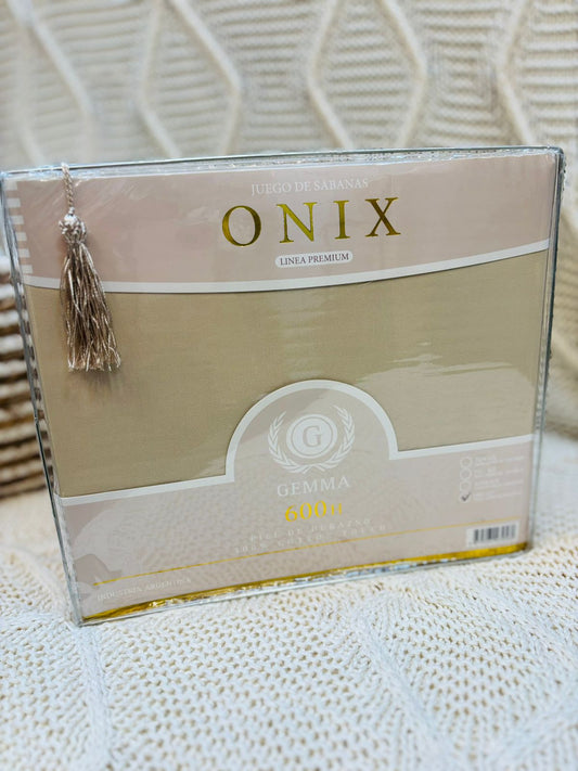Set de Sábanas Onix Beige 4 Piezas