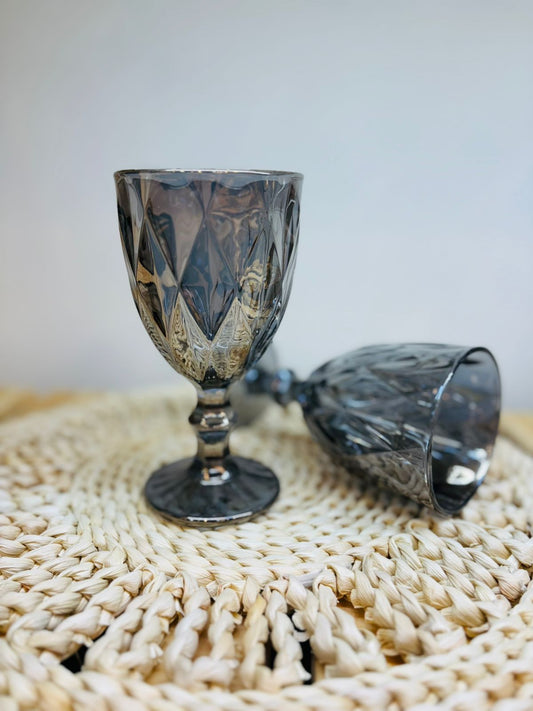 Copas Rombos Grandes Grises x 6