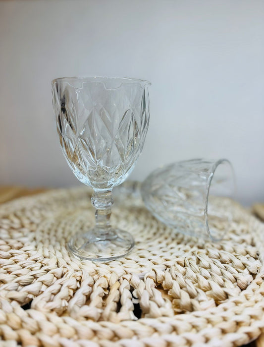 Copas Rombos Grandes Transparente x 6