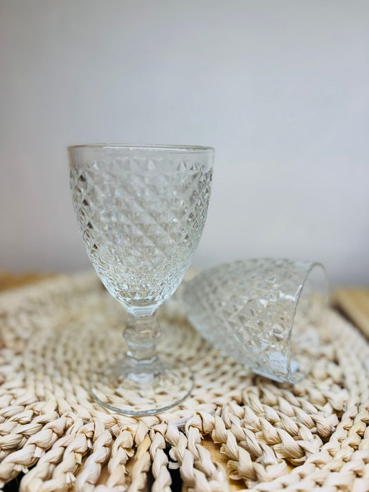 Copas Rombos Chicos Transparente x 6