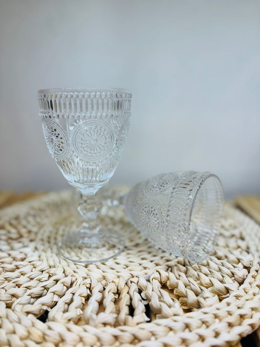 Copa Flower Transparente x 6