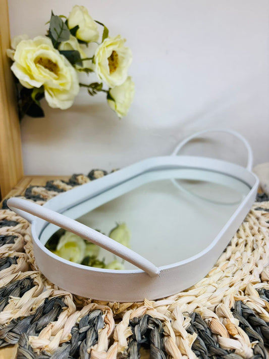 Bandeja Espejada con Hierro Blanca