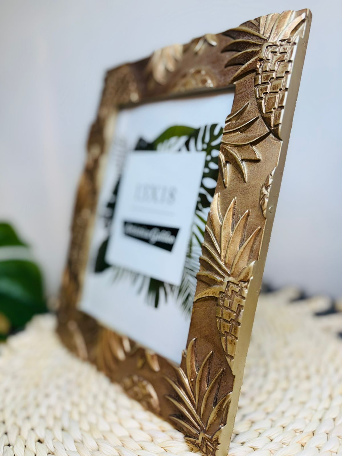 Portaretrato Vintage Piña Dorado Grande