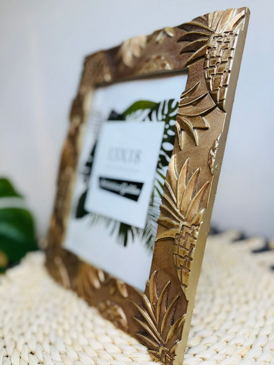 Portaretrato Vintage Piña Dorado Grande