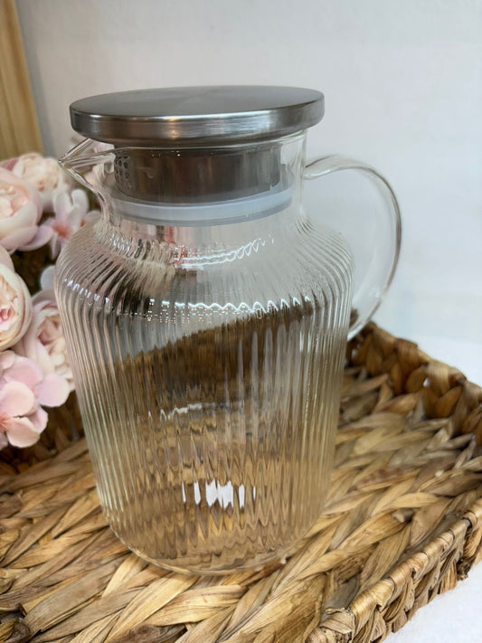 Jarra de Vidrio con Tapa de acero
