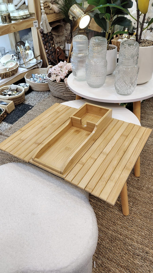 Bandeja flexible para sillon bambu