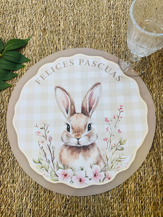 Plato de Sitio Conejo Pascuas x 12