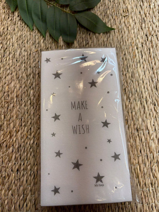 Servilletas Make a Wish Plateada x 12