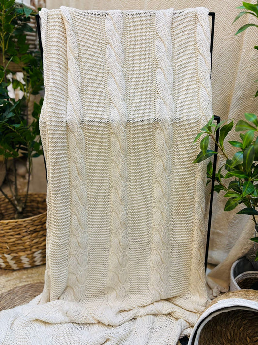 Manta / Pie de cama de algodón